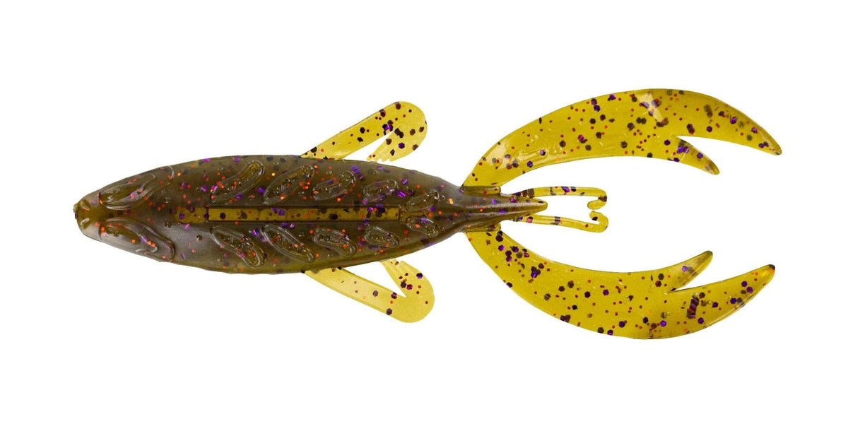 Big Bite Baits 4" Rojas Fighting Frog / Green Pumpkin Purple Copper (7 Pack)