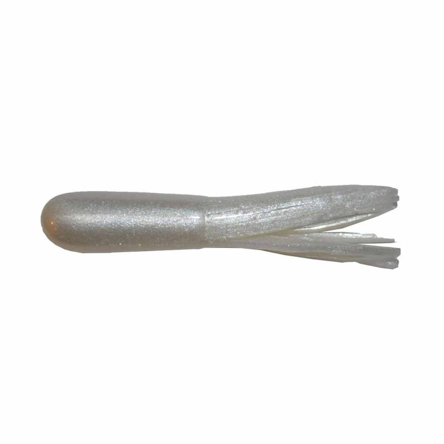 BIG BITE BAITS 1.5" GLOW CRAPPIE TUBE / PEARL GLOW (10 PACK)