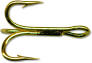 Mustad 3551 Gold Treble Hooks
