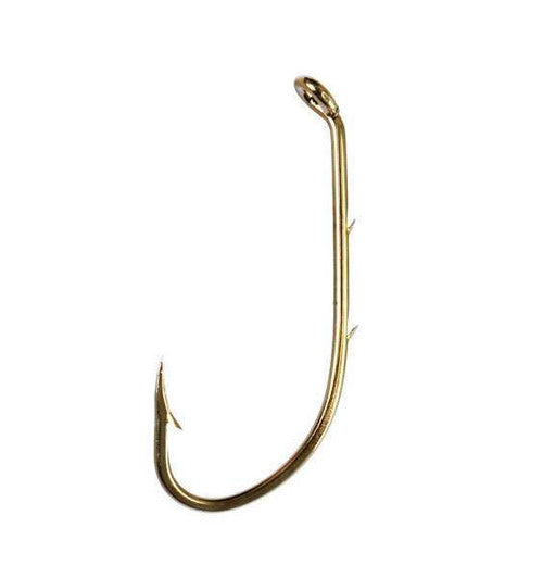 Eagle Claw 181 Down Eye Offset Baitholder Hooks - Small - Size 4