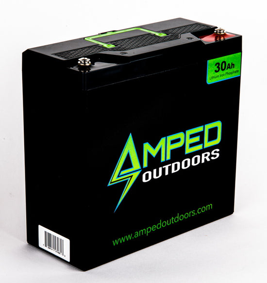 Amped 12v Lithium Battery (LiFePO4) 30Ah Tall