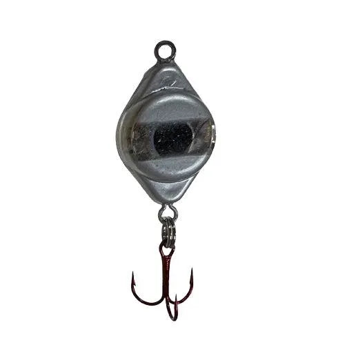 FISH DADDY FD01141 SPOON CP6 1/16OZ DIRTY BOMB SILVER/GRN - SILVR SPOON GRN LED | 1/16OZ 1PK