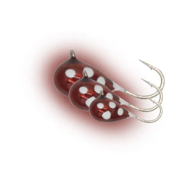 FISH DADDY FD01632 TUNGJIG C10 5MM 2PK DIP AND RIP GLOW RED DOT