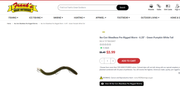 Ike-Con Weedless Pre-Rigged Worm 6.25 inch Green Pumpkin White Tail IC22845