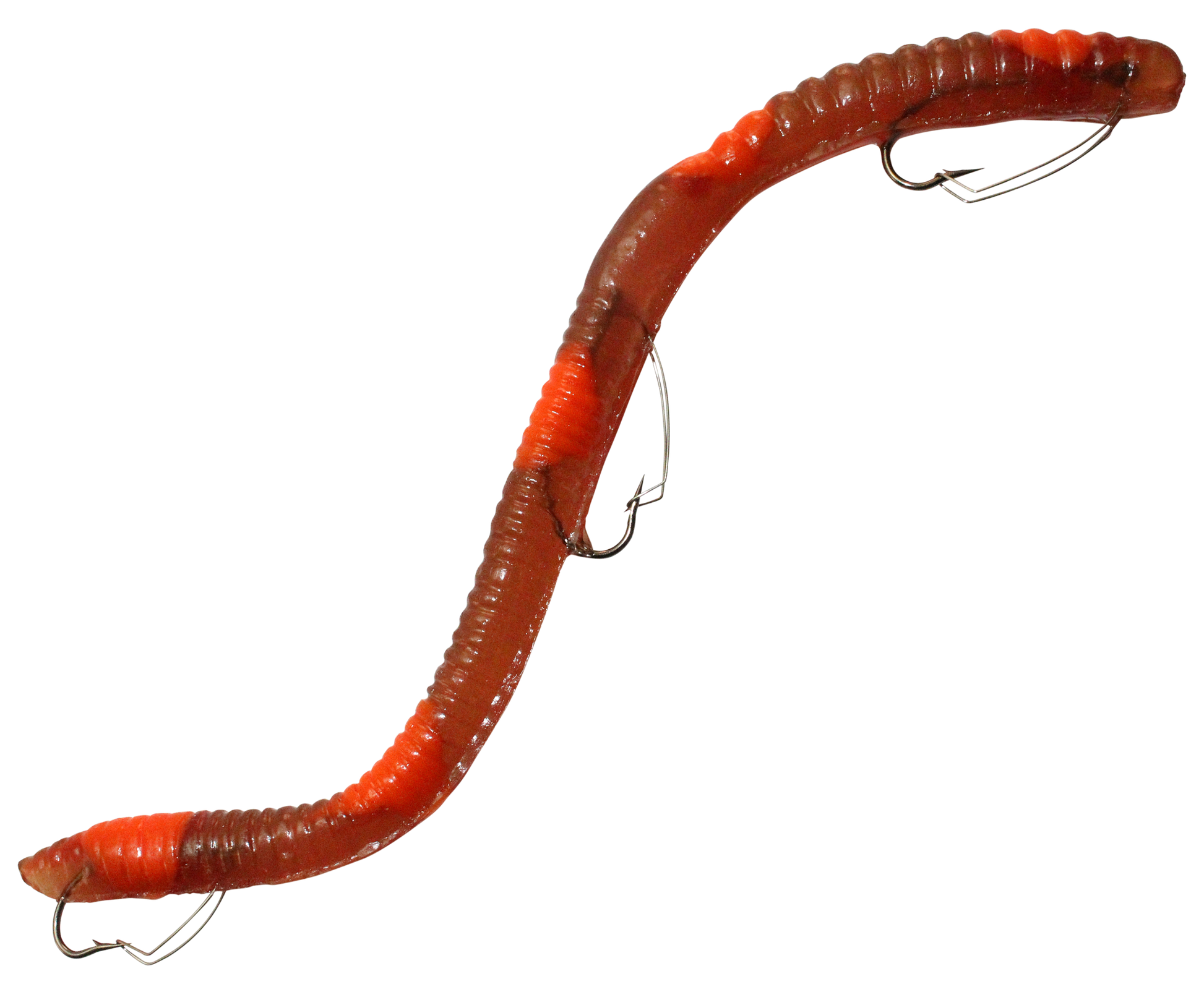Ike-Con Weedless Pre-Rigged Worm 6.25 inch Red Shad