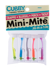Cubby Mini Mite 11 Pack (3 Jigs, 8 Tails) - Orange Chartreuse Glitter