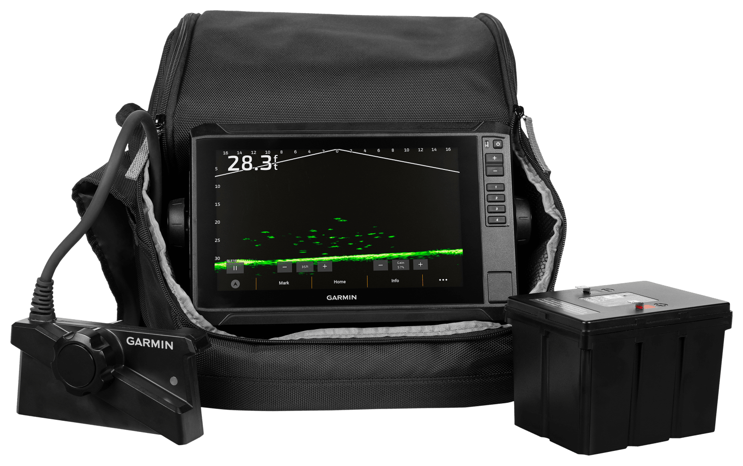 Garmin LiveScope Plus Ice-Fishing Bundle Lithium Ion w/ LVS34-IF w