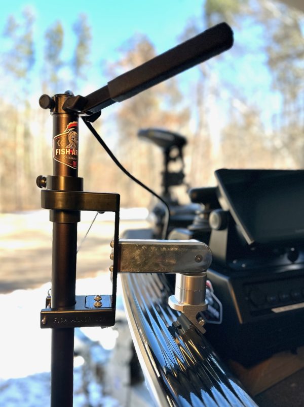 fish on rod holder mount Fish Armor Pro Pole Boat Mount Arm by Traxstech