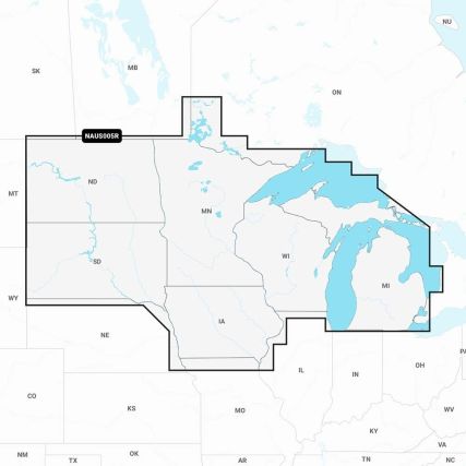 NAVIONICS+ USA North MN, WI, MI, IA, ND, SD Map Chip