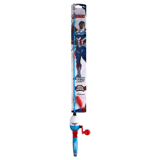 Shakespeare Marvel Captain America Beginner Kit, Rod & Reel Combo CAPTAMKIT-B