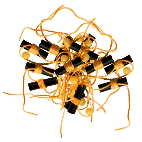 ROD N BOBBS Slip Bobber Stops AND GLOW BEAD ORANGE 15 PACK