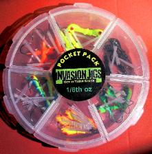 Invasion Jigs Weedless Jig Pocket Pack – 18 Piece
