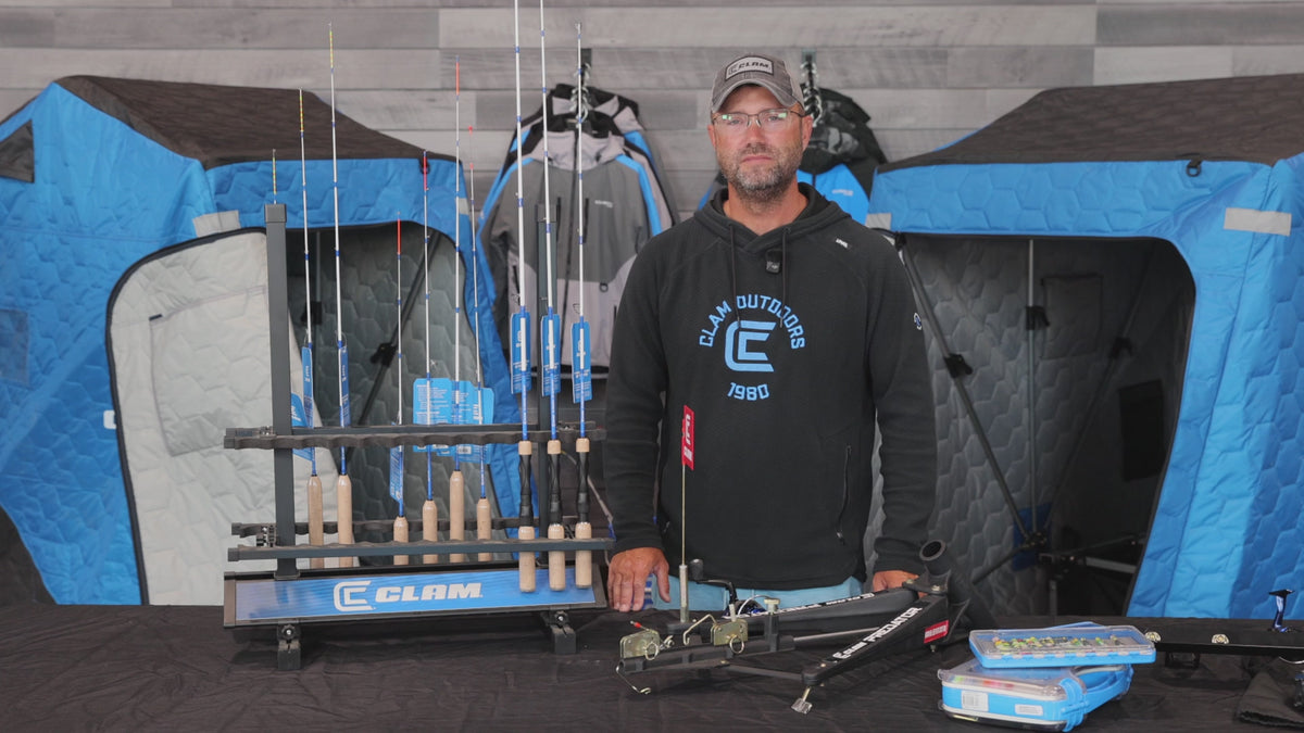 Load video: Clam TS Series Predator Ice Fishing Rod – 36" Medium