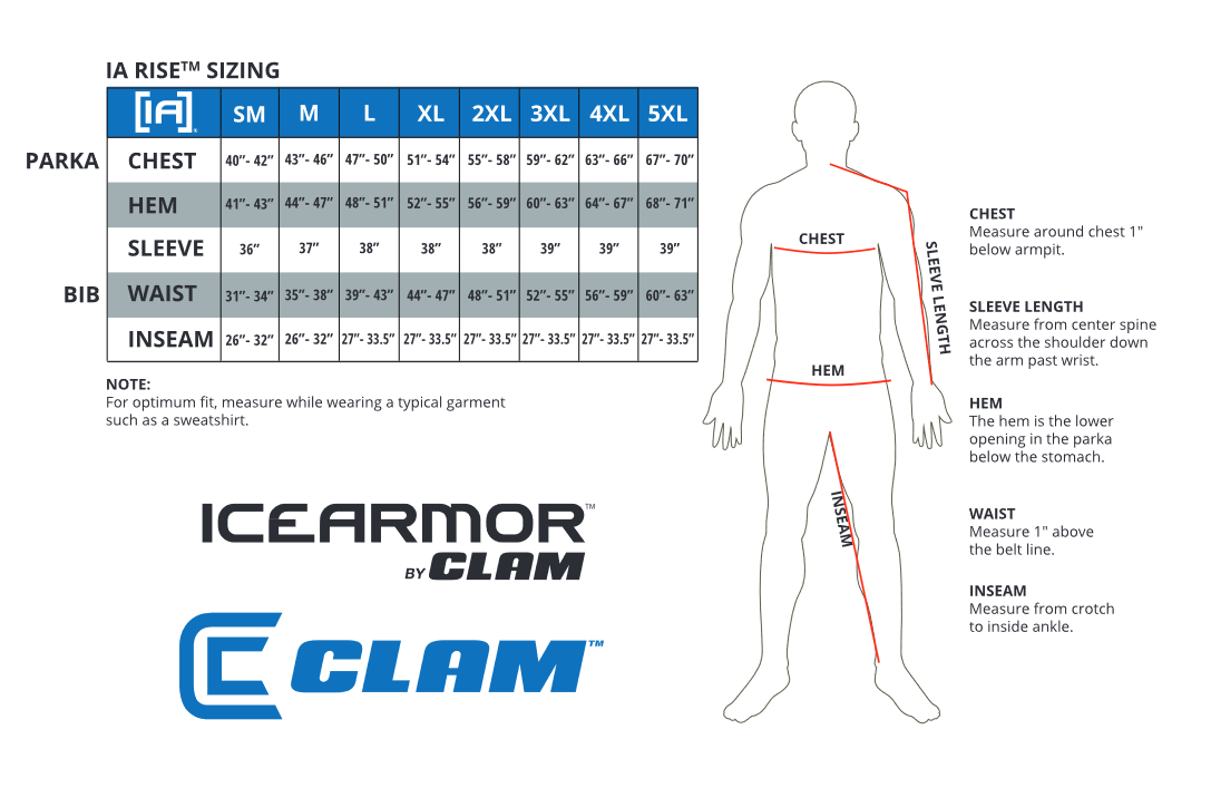 IceArmor by Clam Rise Float Bib (Black/Prym1 Tundra)