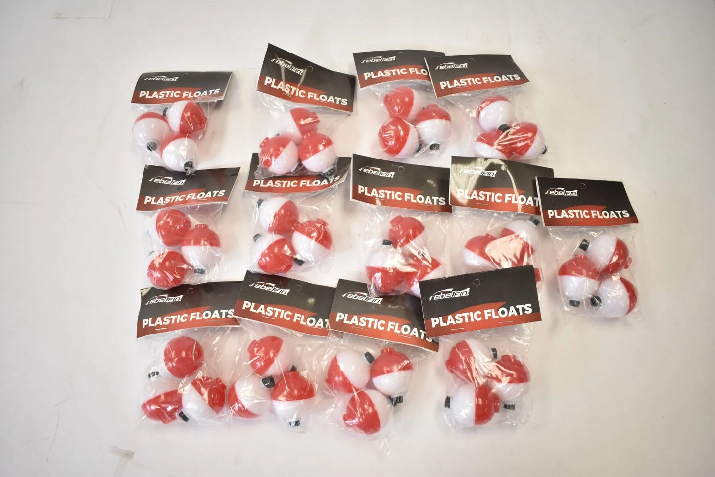 REBELFIN BOBBERS 1 1/2" RED/WHITE- HP5