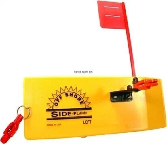 Off Shore OR12L LEFT Side Planer W/Flag & 1 OR19 Release, 1 Clip & Ins. Yellow 99.9% Lead Free