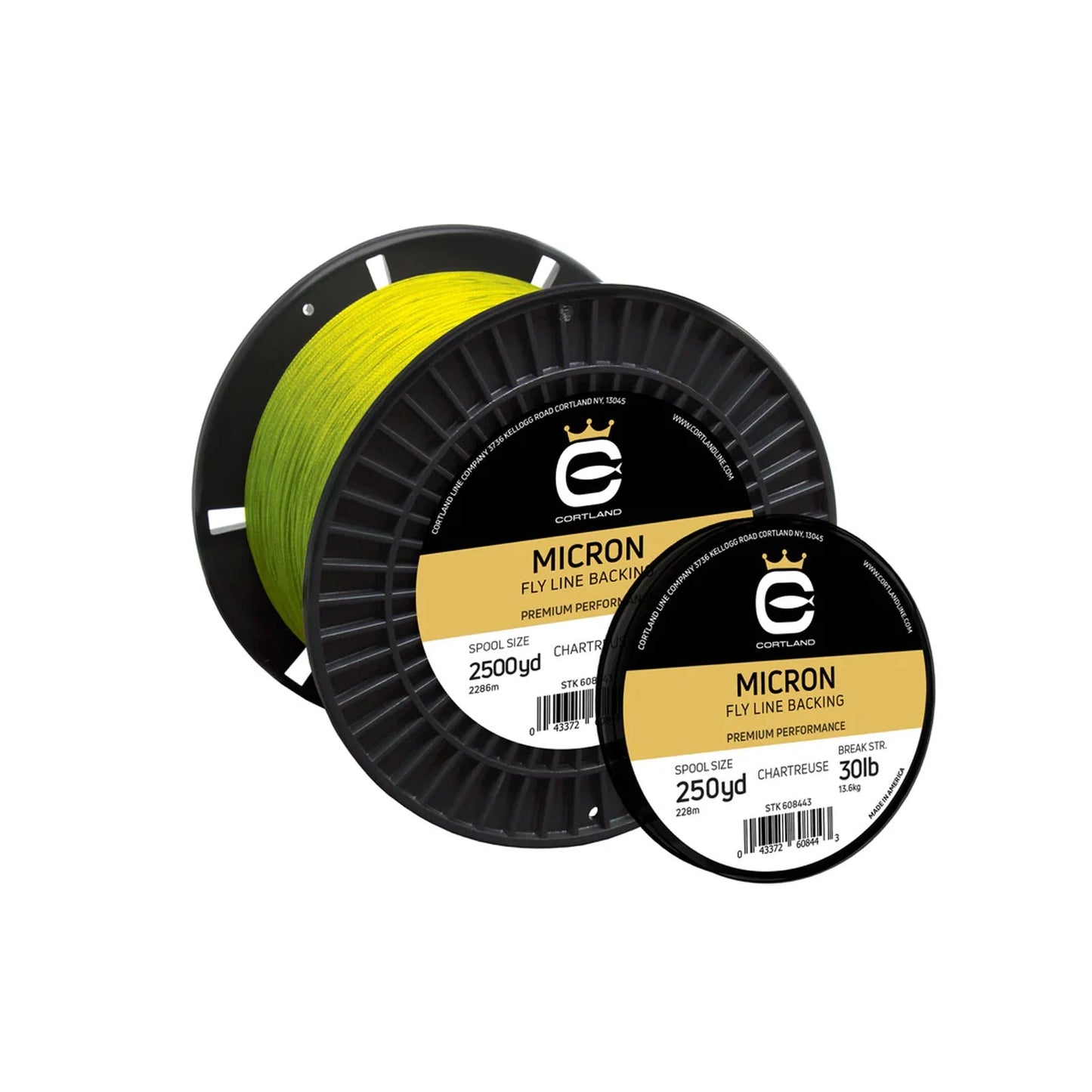 Cortland Micron Fly Line Backing 100 yd 20 lb Charteuse
