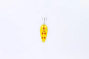 Eppinger Dardevle Spinnie Spoon 1-3/4" 1/4 Oz Yellow/Red Diamonds Brass Back 917