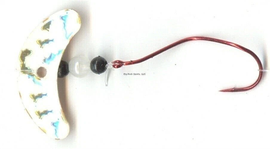 Mack's Lure Smile Blade Slow Death Rig #2 Glo Gold Tiger/Blk Hd/Glo Wh Ctr 63306