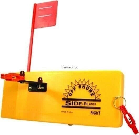 Off Shore OR12R Right Side Planer W/Flag & 1 OR19 Release,1Clip & Ins. Yellow 99.9% Lead Free