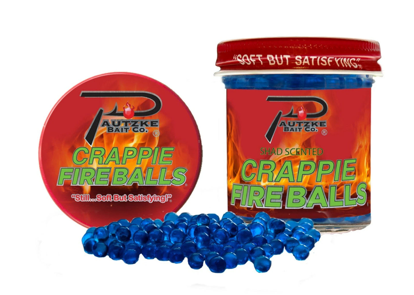 Pautzke Crappie Fire Balls Blue Shad 1.35 oz jars New