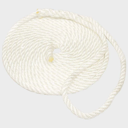 SHORELINE ANCHOR LINE NYLON TWIST WHITE/RED 3/8X15