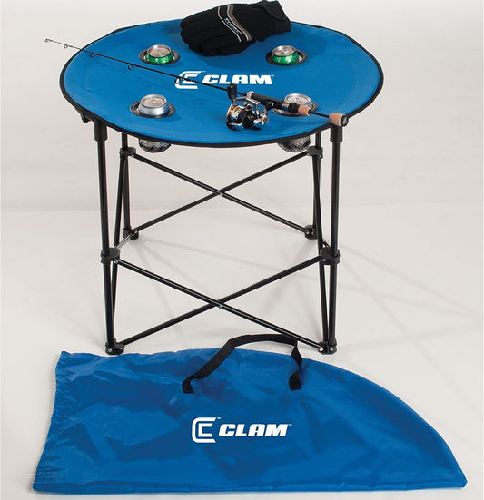 New Clam Quick-Pack Table Round With Carry Case
