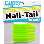 Cubby Fishing Tackle Nail Tail - 10 Pack - Silk Chartreuse