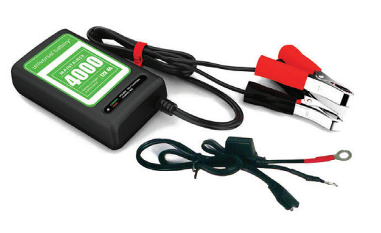 UPG 12 Volt 4 Amp LiFePO4 Lithium Smart Charger Maintainer - 48140