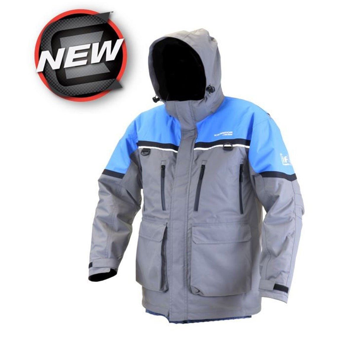 CLAM Men's IceArmor Ascent Float Parka Charcoal Blue