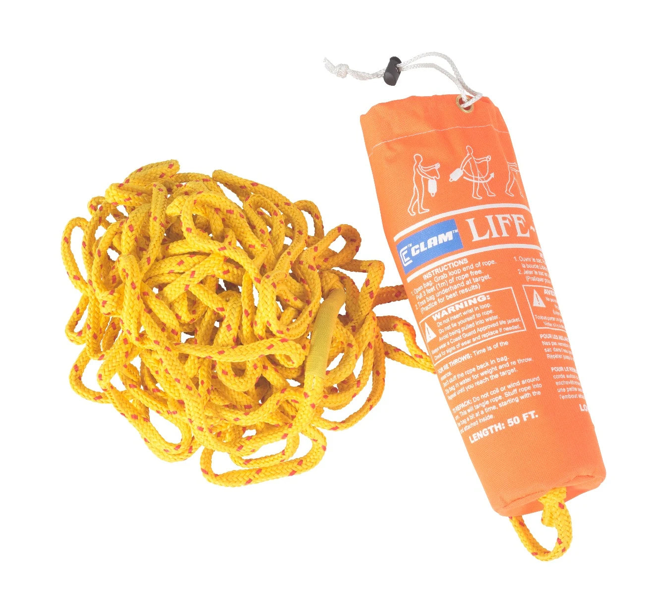 Clam Emergency Throw Rope – Dewey Catchem & How