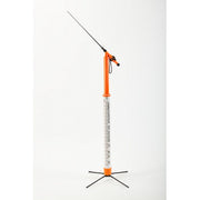 Innovative Tip-Down ice fishing system orange