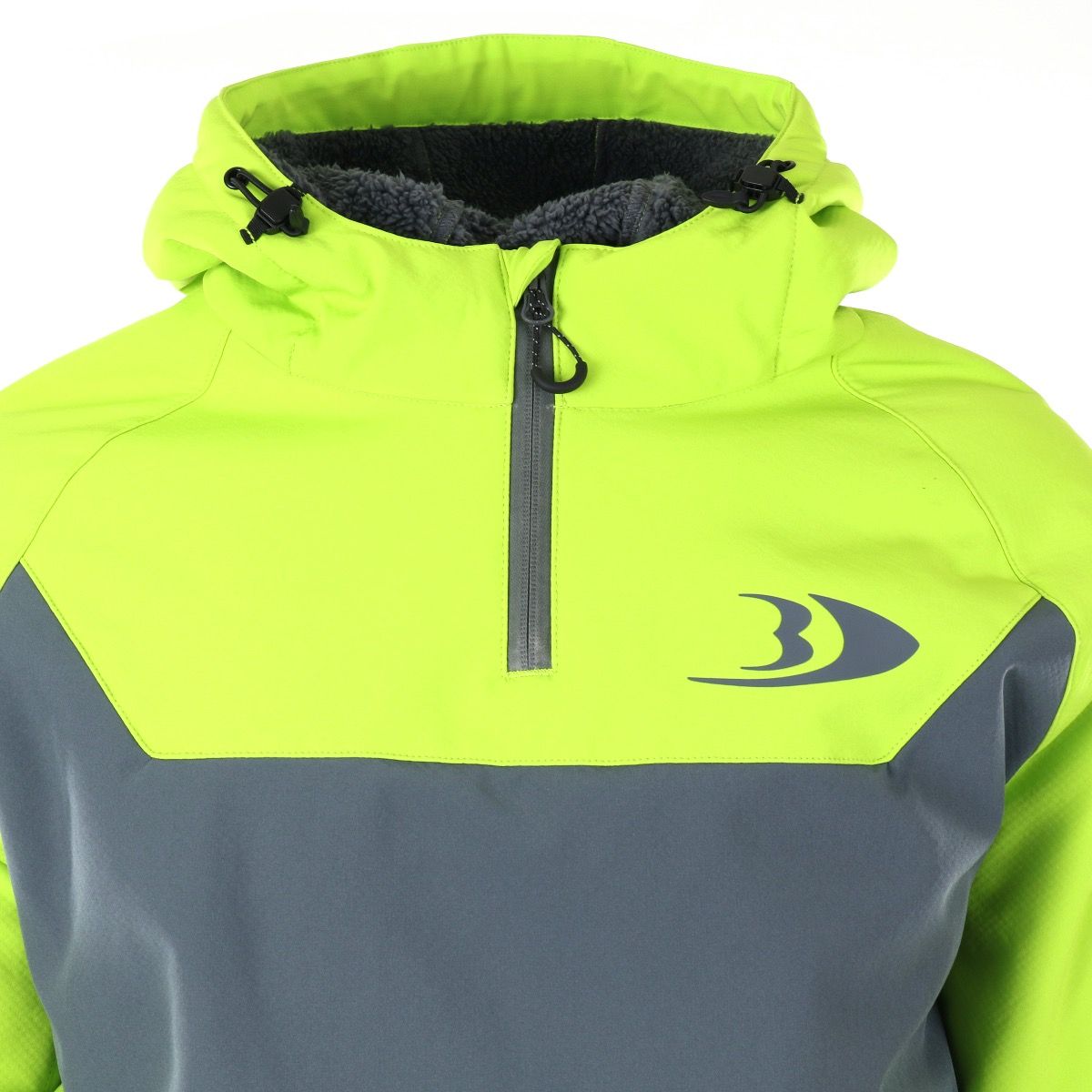 BLACKFISH Men's Gale 2.0 Soft-Shell Pullover Charcoal Acid Green