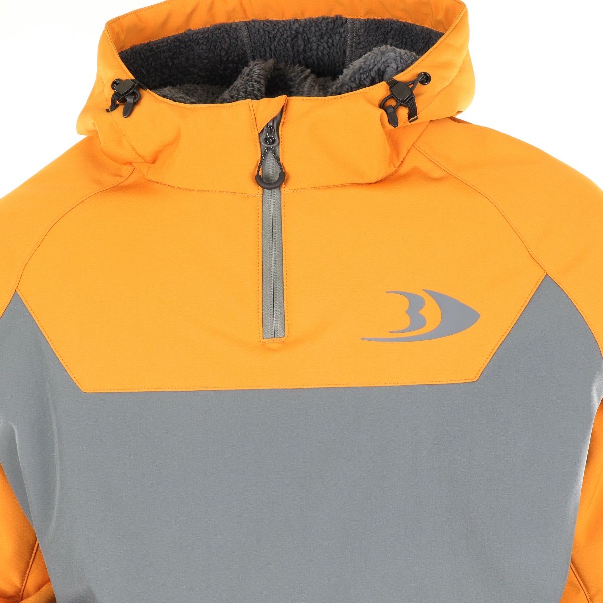BLACKFISH Men's Gale 2.0 Soft-Shell Pullover Charcoal Orange