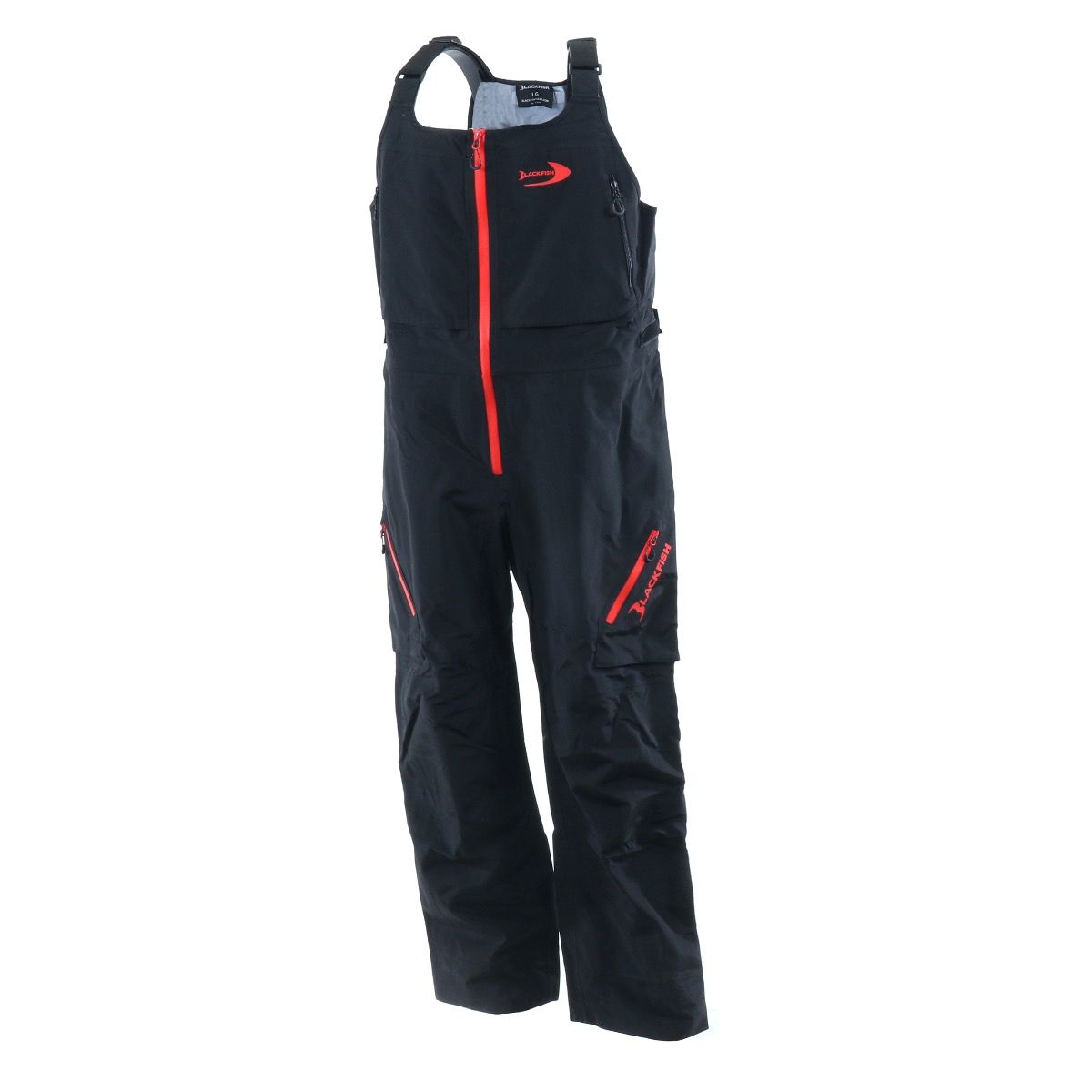 BLACKFISH Mens Torrent Rain Bib Black/Red (disc)
