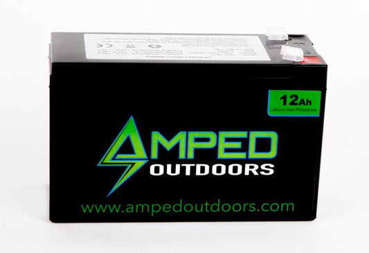 Amped 12v 12Ah Lithium Battery (LiFePO4)