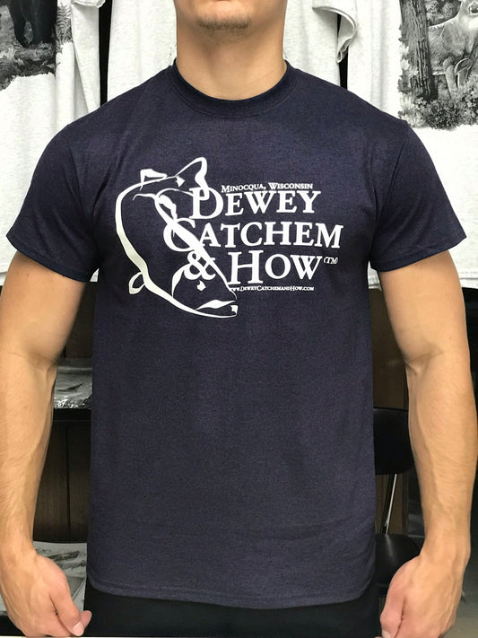 Dewey Catchem and How Logo T-shirt Blackberry
