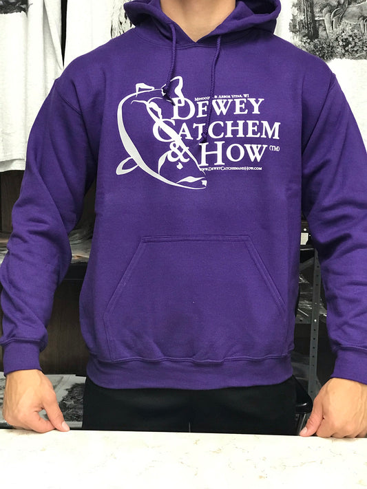 Dewey Catchem and How Logo Sweatshirts Purple