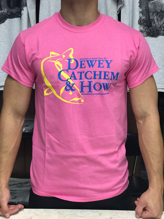 Dewey Catchem and How Logo T-shirt Azalea Pink