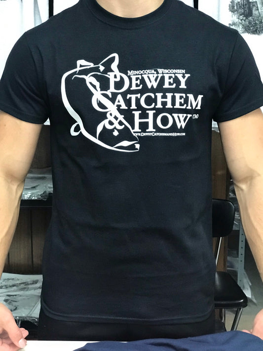 Dewey Catchem and How Logo T-shirt Black