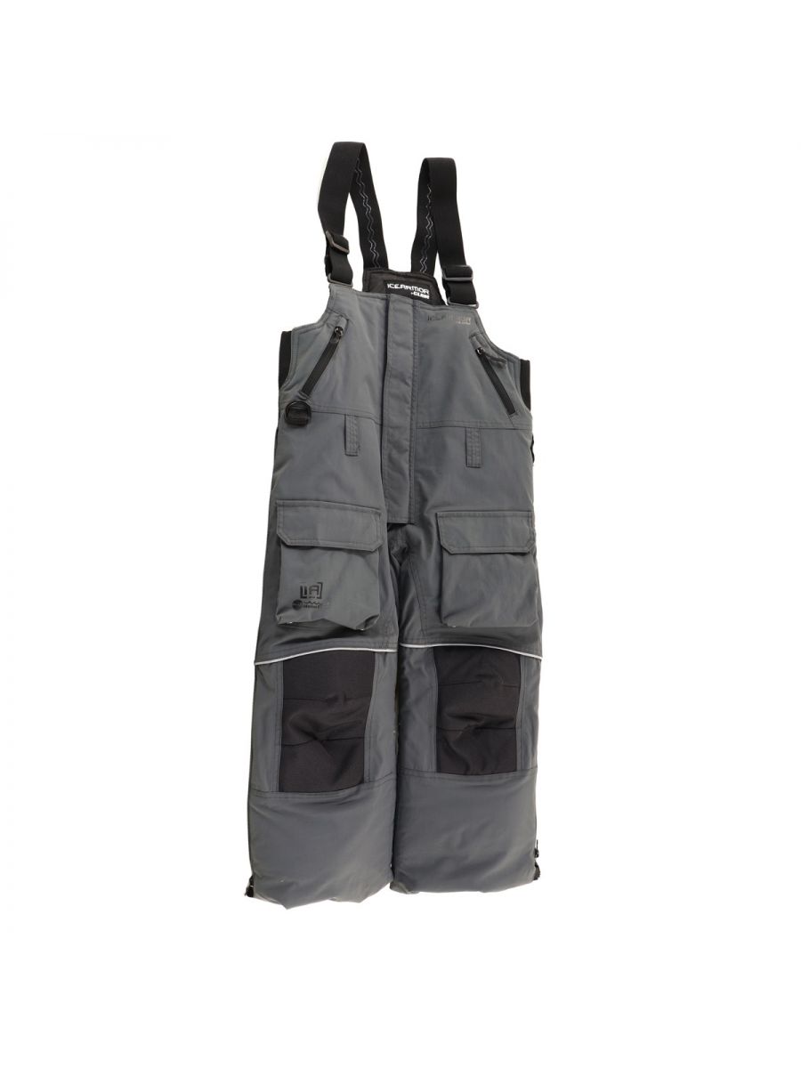 CLAM Youth IceArmor Rise Float Bibs Charcoal Black